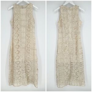 Endless Rose textured sleeveless maxi dress ivory